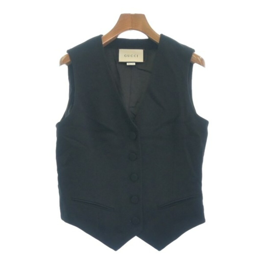 GUCCI - GUCCI グッチ ベスト 40(M位) 黒 【古着】【中古】の GUCCI - GUCCI グッチ ベスト 40(M位) 黒 【古着】【中古】の