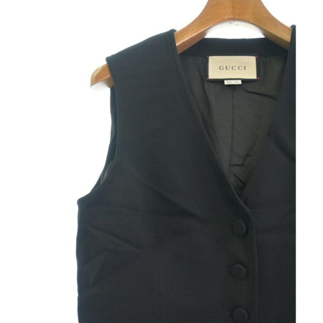 GUCCI - GUCCI グッチ ベスト 40(M位) 黒 【古着】【中古】の GUCCI - GUCCI グッチ ベスト 40(M位) 黒 【古着】【中古】の