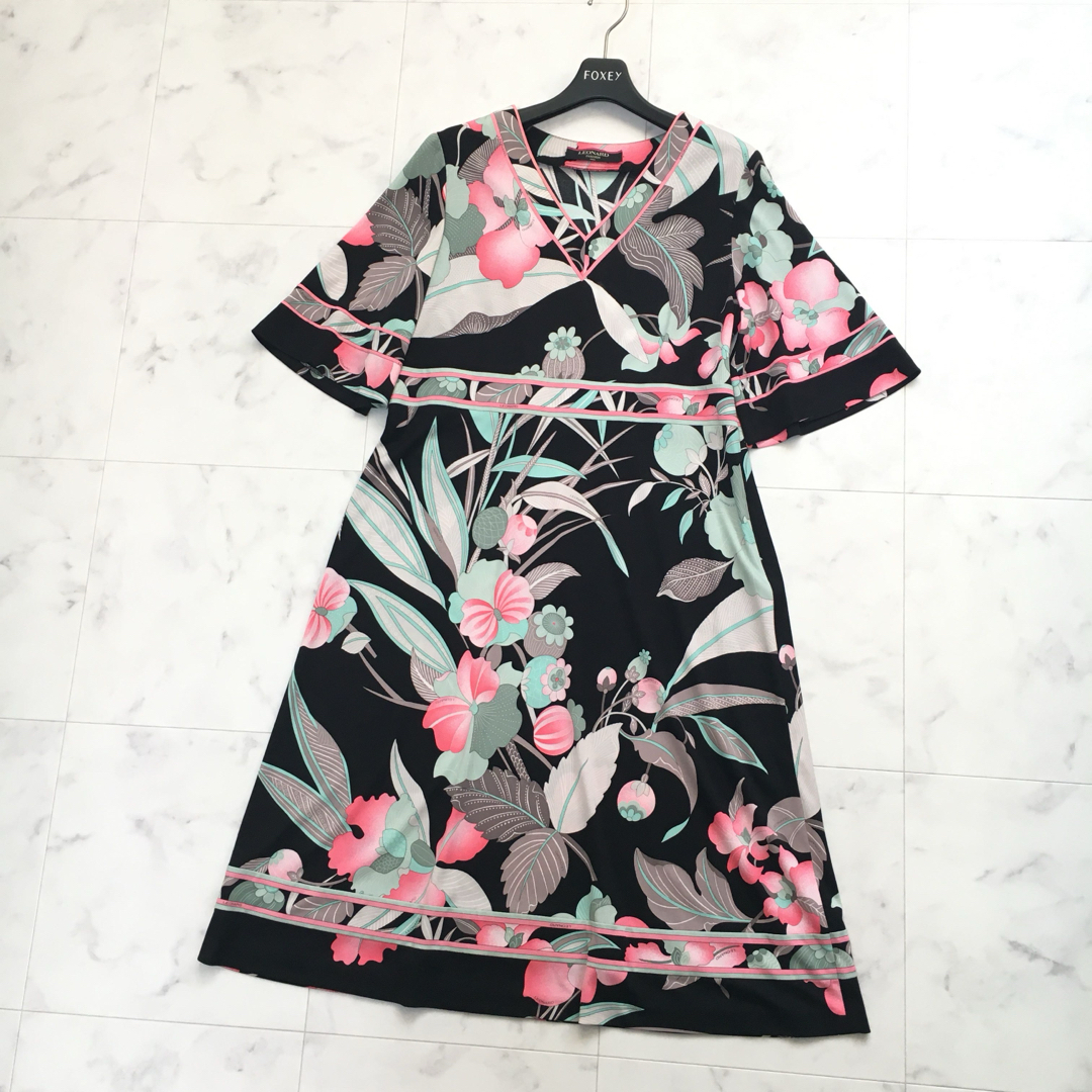 LEONARD - 近年美品 LEONARD レオナール カンカン ストレッチ LEONARD - 近年美品 LEONARD レオナール カンカン ストレッチ