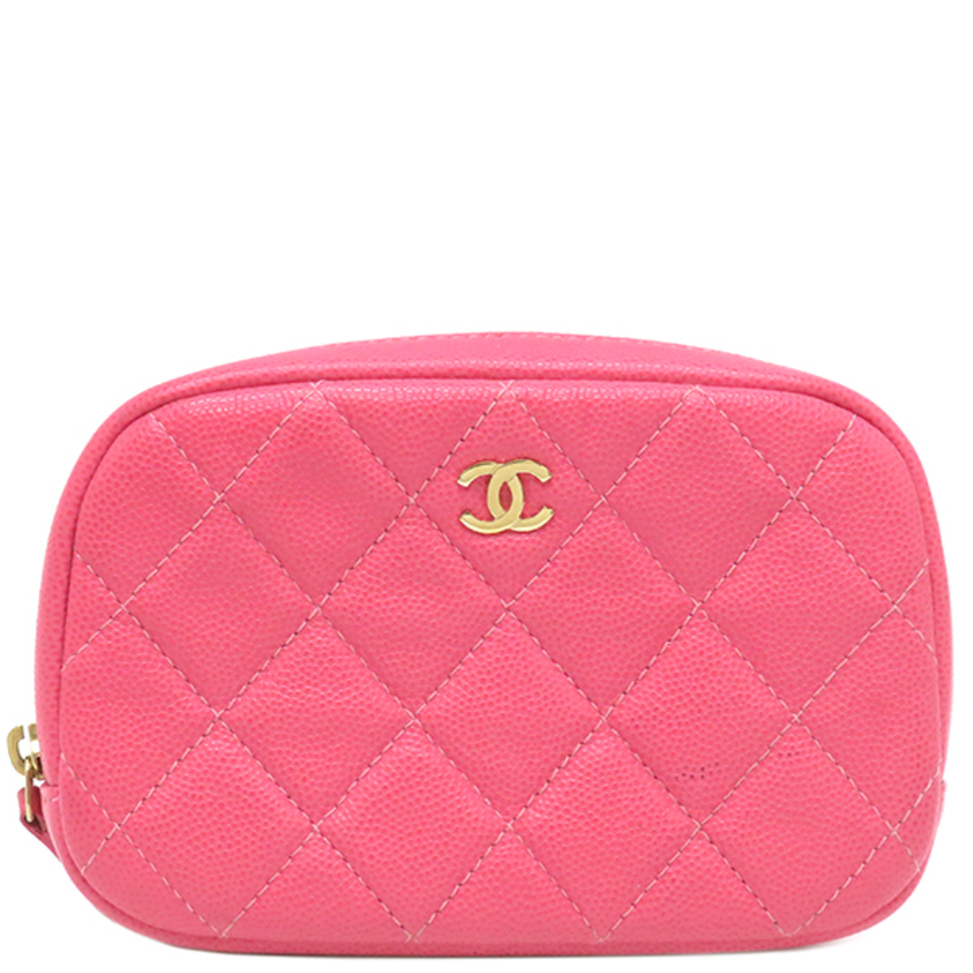 シャネル CHANEL ポーチ コスメポーチ キャビアスキン ピンク シャネル CHANEL ポーチ コスメポーチ キャビアスキン ピンク