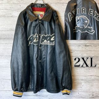 AVIREX VARSITY レザージャケット スタジャン 革ジャン 2XL AVIREX VARSITY レザージャケット スタジャン 革ジャン 2XL