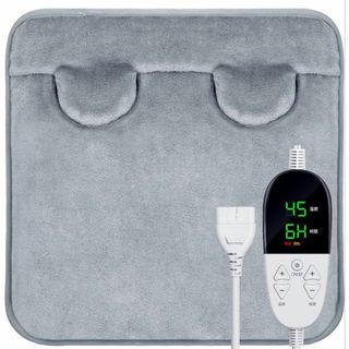 フットウォーマー 電気足温器 足元ヒーター タイマー機能付き PSE認証　グレー(ファンヒーター)