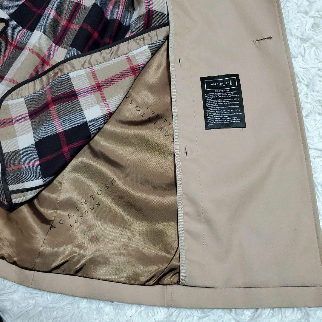 美品 M マッキントッシュトレンチコート ベージュ ウール チェック ライナー MACKINTOSH - 美品 M マッキントッシュ トレンチコート ベージュ