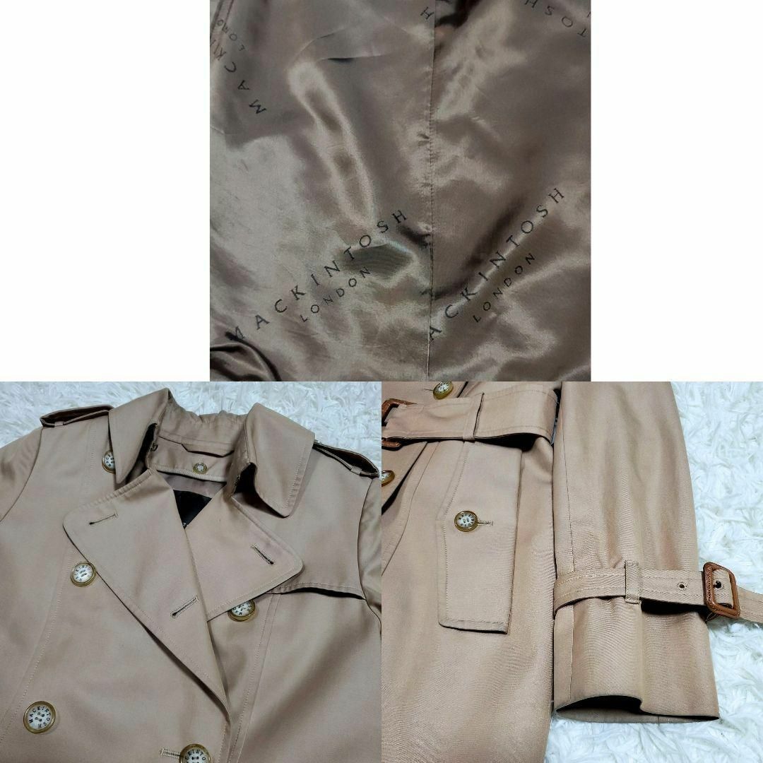 美品 M マッキントッシュトレンチコート ベージュ ウール チェック ライナー MACKINTOSH - 美品 M マッキントッシュ トレンチコート ベージュ