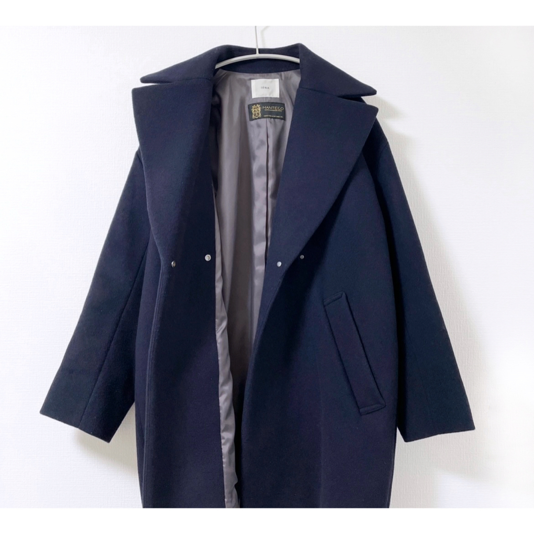 IENA イエナ MANTECO コクーンショートコート ネイビー サイズ34 IENA イエナ MANTECO コクーンショートコート ネイビー サイズ34