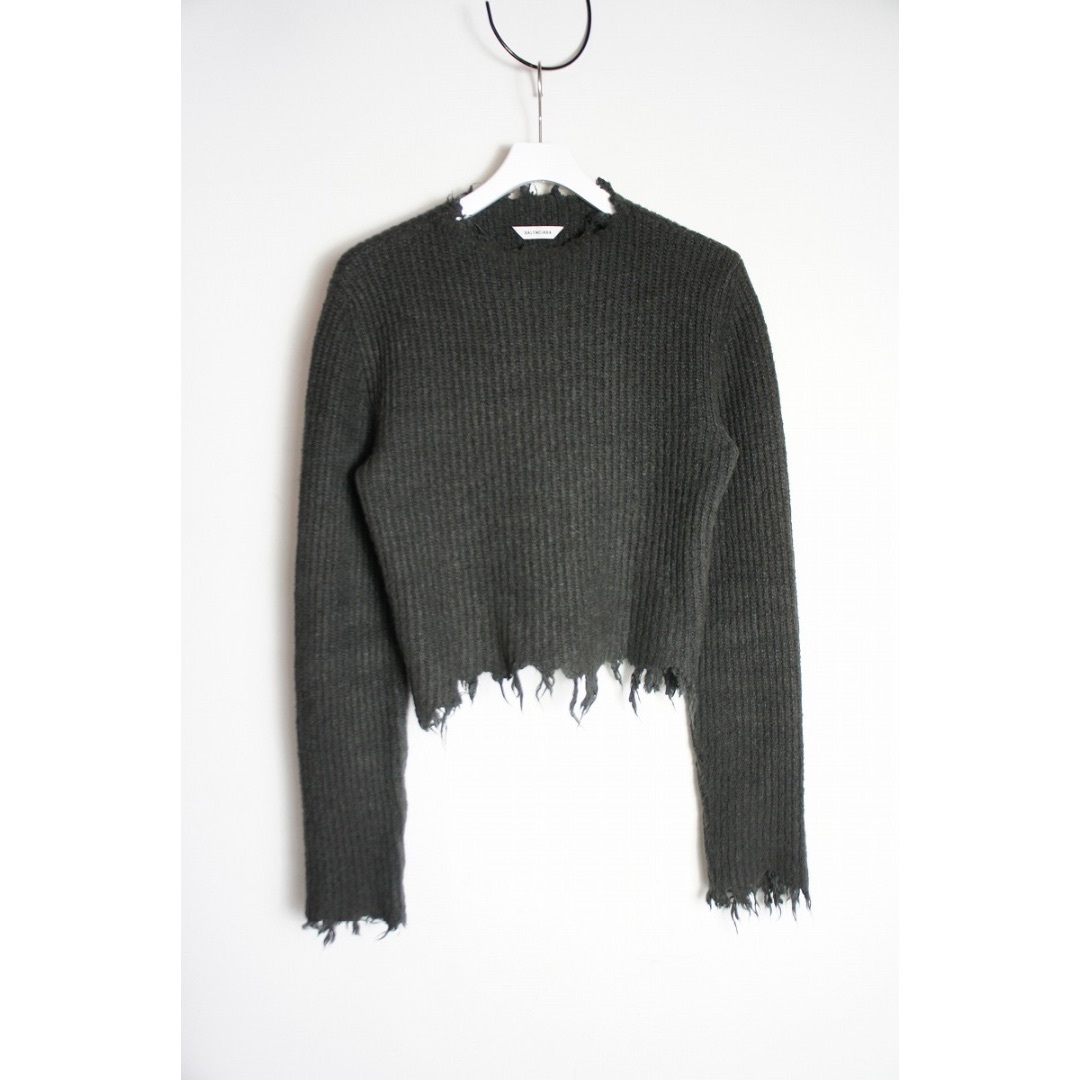 BALENCIAGA - 正規 美品21AW バレンシアガ ダメージ ニット BALENCIAGA - 正規 美品21AW バレンシアガ ダメージ ニット