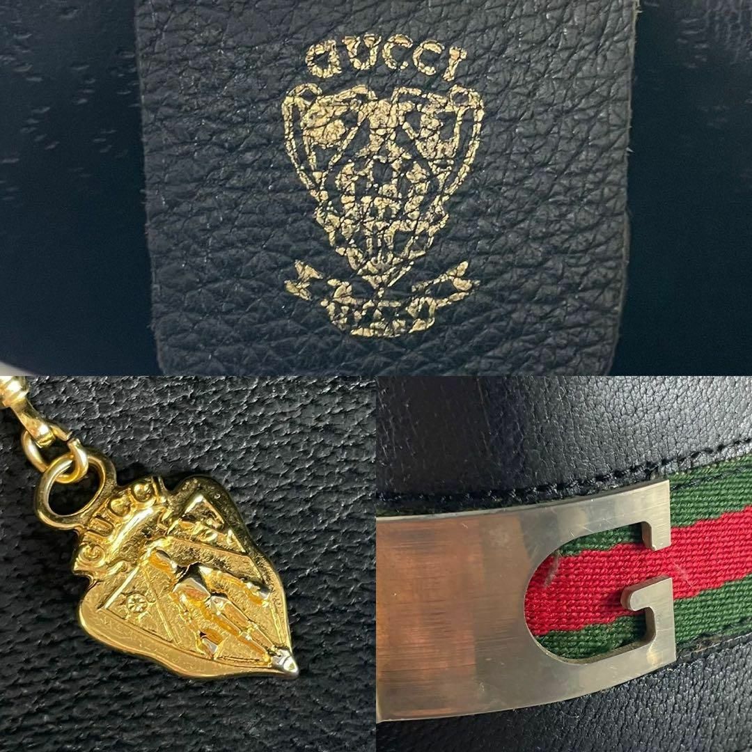 美品✨GUCCI ショルダーバッグ ポシェット ggレザー キャンバス 美品✨GUCCI ショルダーバッグ ポシェット ggレザー キャンバス