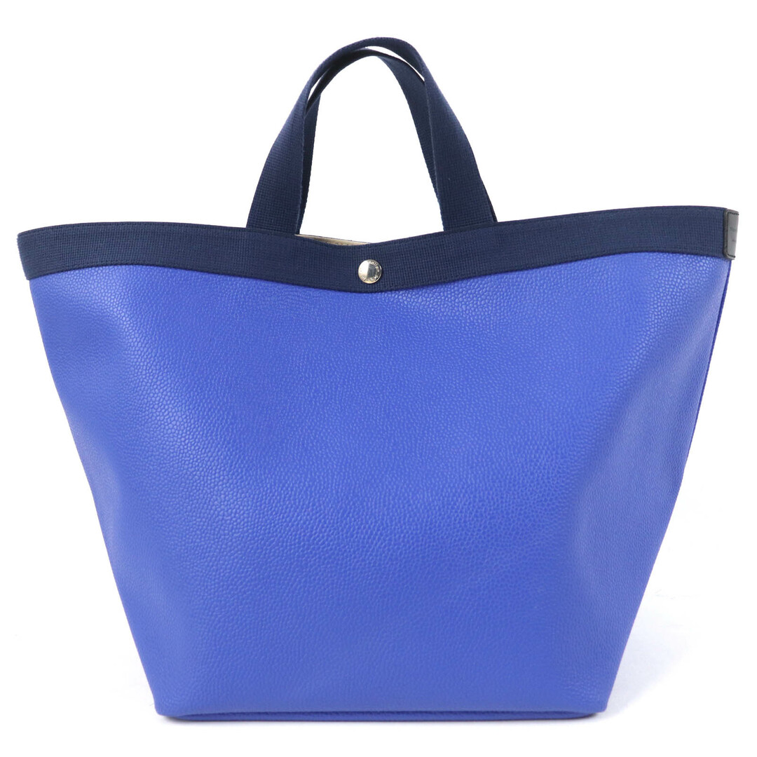Herve Chapelier - 美品☆Herve Chapelier エルベ・シャプリエ 725GP シェイプリュクス GPライン 舟型トート コーテッドキャンバス コットン トートバッグ ブルー系 L 保存袋付き フランス製 レディース