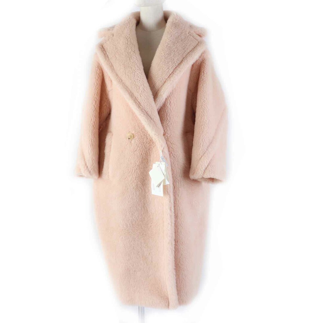 Max Mara - 極美品◎Max Mara マックスマーラ 2021年製 TEDGIRL テディベア アルパカ ウール シルク コート ベビーピンク XS イタリア製 正規品 レディース