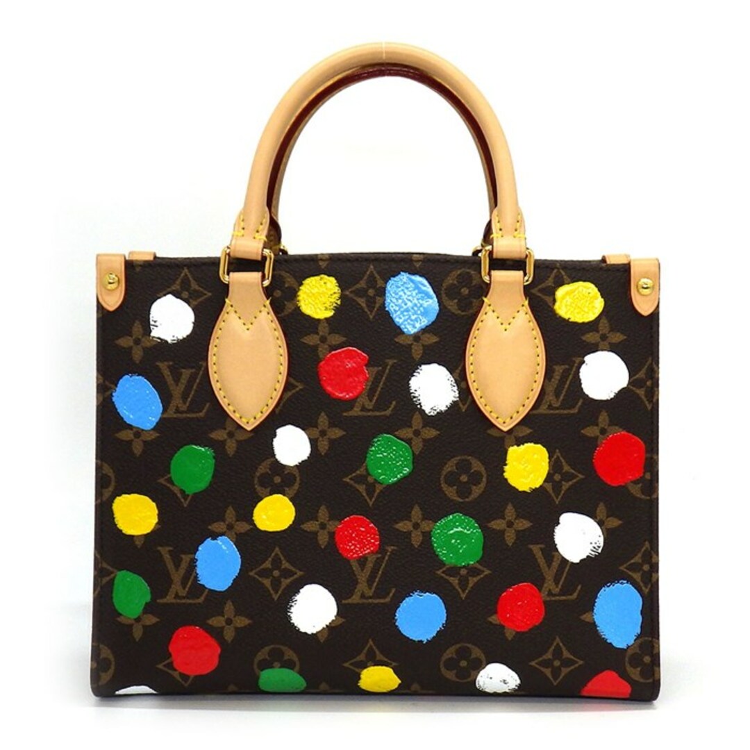 ルイ・ヴィトン Louis Vuitton ハンドバッグ ショルダーバッグ 草間彌生 オンザゴー PM M46380 ブラウン モノグラム・キャンバス 【中古】