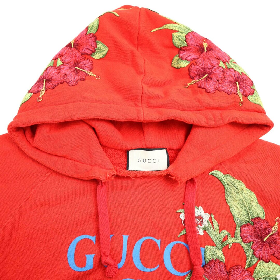 GUCCI - GUCCI グッチ ヴィンテージロゴ ハイビスカスエンブロイ GUCCI - GUCCI グッチ ヴィンテージロゴ ハイビスカスエンブロイ