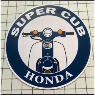 6.スーパーカブ紺正面ステッカー(ステッカー)