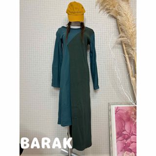 バラク(Barak)の25⑨BARAKTシャツ素材×ワッフルアシメ ロングワンピース sizeF(ロングワンピース/マキシワンピース)