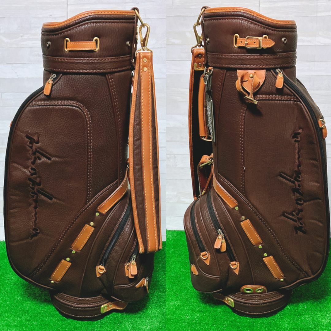 HONMA ホンマ キャディバッグ クラシック 本革レザー ブラウン HONMA ホンマ キャディバッグ クラシック 本革レザー ブラウン