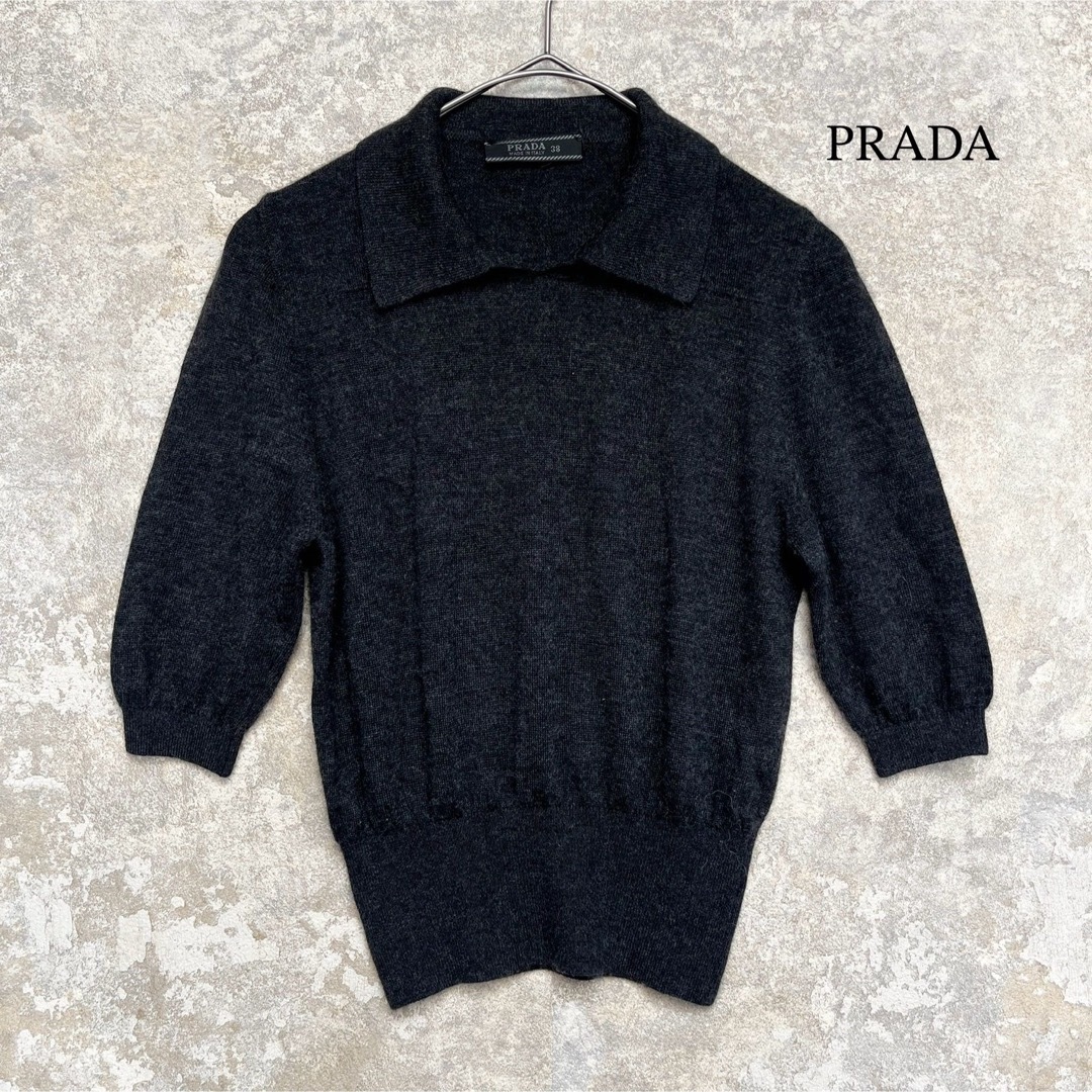 PRADA プラダ カシミヤ シルク ニット セーター 襟付き ニット PRADA プラダ カシミヤ シルク ニット セーター 襟付き ニット