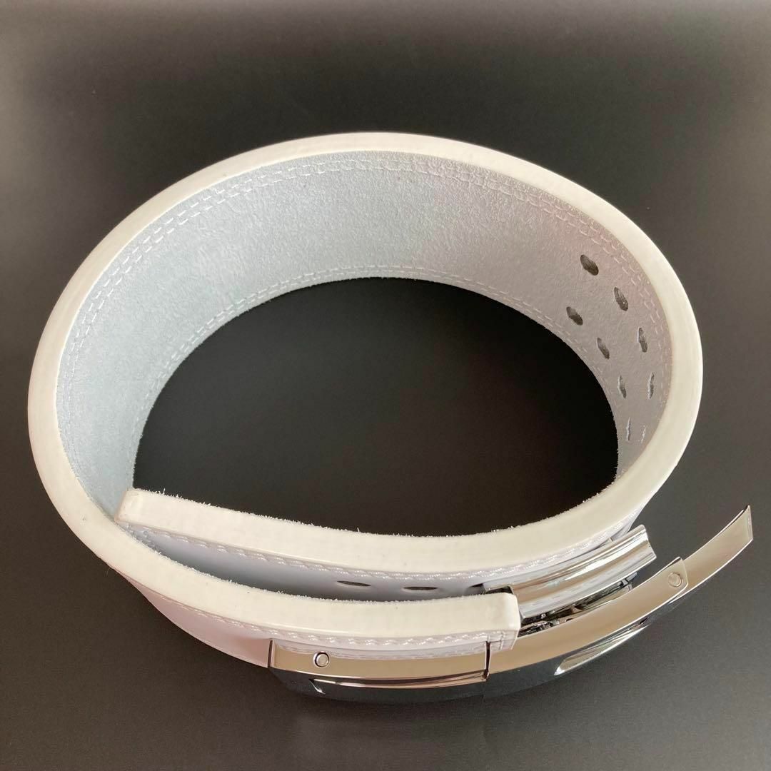 パワーベルト レバーアクション Sサイズ ワンタッチ可変式 白×艶