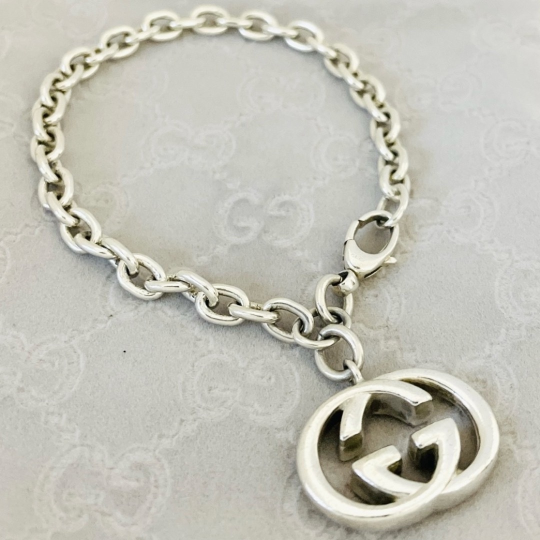 美品☆GUCCI グッチ ブレスレット インターロッキング GG 美品☆GUCCI グッチ ブレスレット インターロッキング GG