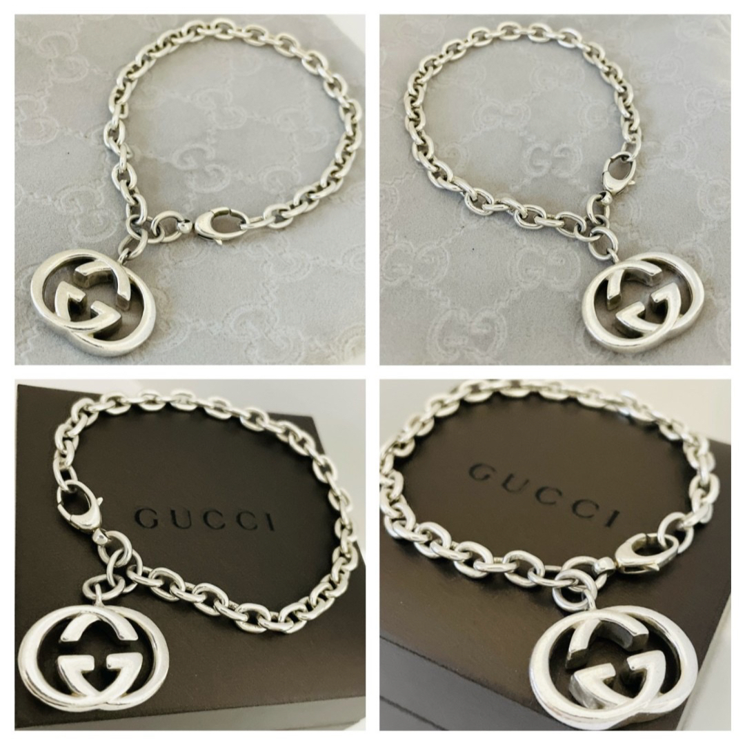美品☆GUCCI グッチ ブレスレット インターロッキング GG 美品☆GUCCI グッチ ブレスレット インターロッキング GG