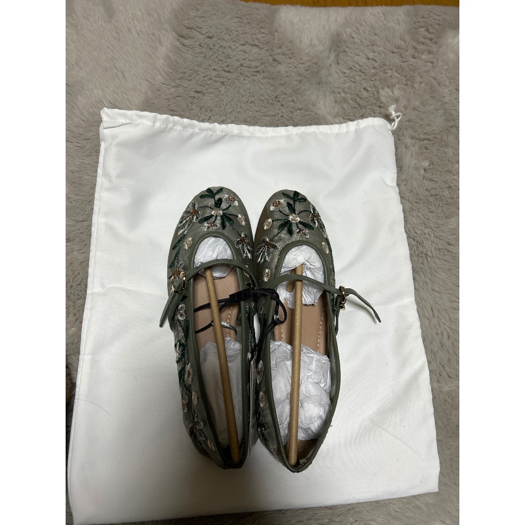 ZARA - フラワー刺繍メッシュバレリーナシューズの通販 by ZARA - フラワー刺繍メッシュバレリーナシューズの通販 by
