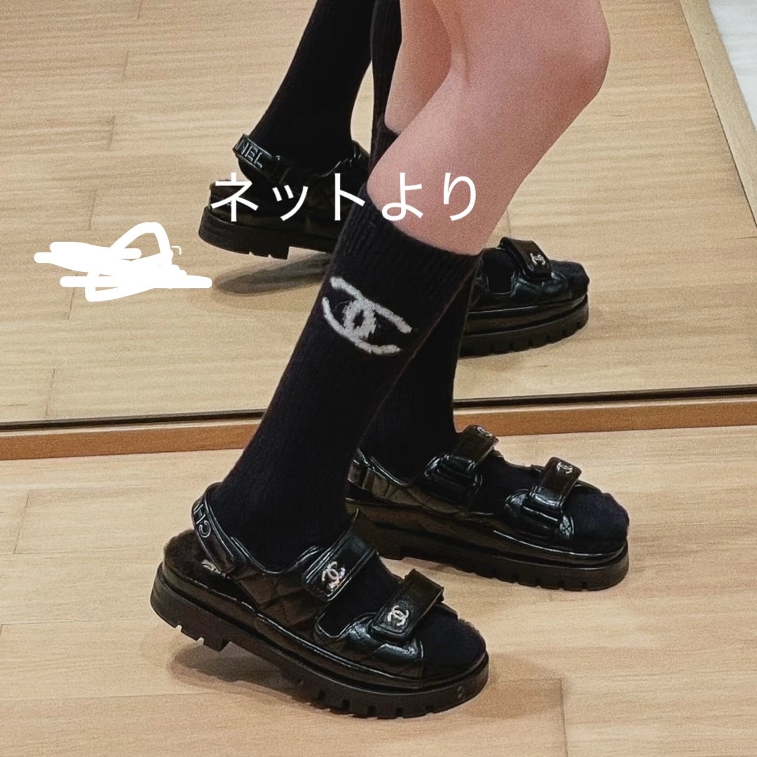 CHANEL - 【新品未使用】シャネル 大人気 23K サンダル ソックス CHANEL - 【新品未使用】シャネル 大人気 23K サンダル ソックス