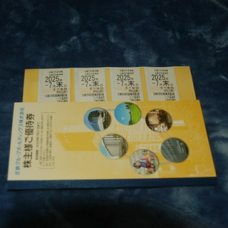 近鉄株主優待乗車券４枚＋株主ご優待券１冊（ラクマパック配送）(鉄道乗車券)