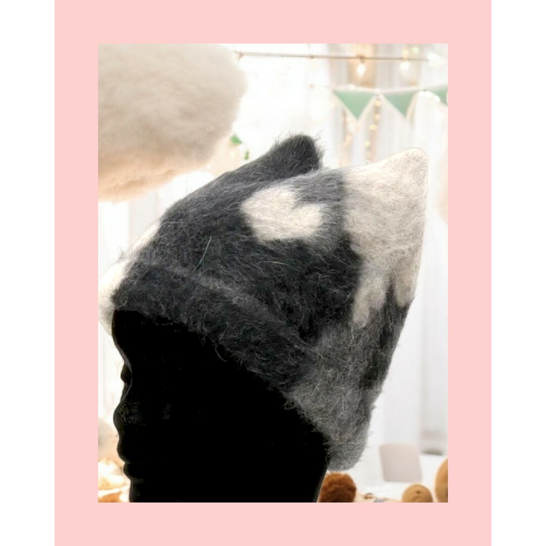 ♥♧新品未使用!Dodge猫耳アンゴラ三毛猫ワッチ (ブラック ♥♧新品未使用!Dodge猫耳アンゴラ三毛猫ワッチ (ブラック