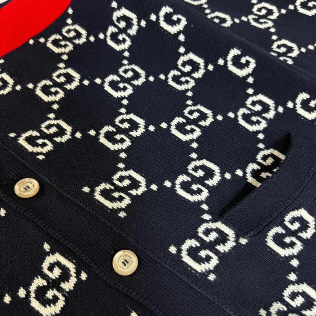GUCCI - 【美品】GUCCI コットン ニット カーディガン GUCCI - 【美品】GUCCI コットン ニット カーディガン