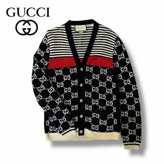 GUCCI - 【美品】GUCCI コットン ニット カーディガン GUCCI - 【美品】GUCCI コットン ニット カーディガン