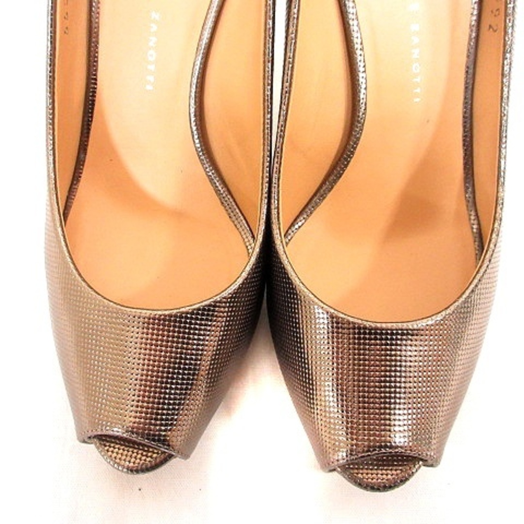 ジュゼッペザノッティデザイン パンプス オープントゥ 36 23.0 金色 ジュゼッペザノッティデザイン パンプス オープントゥ 36 23.0 金色