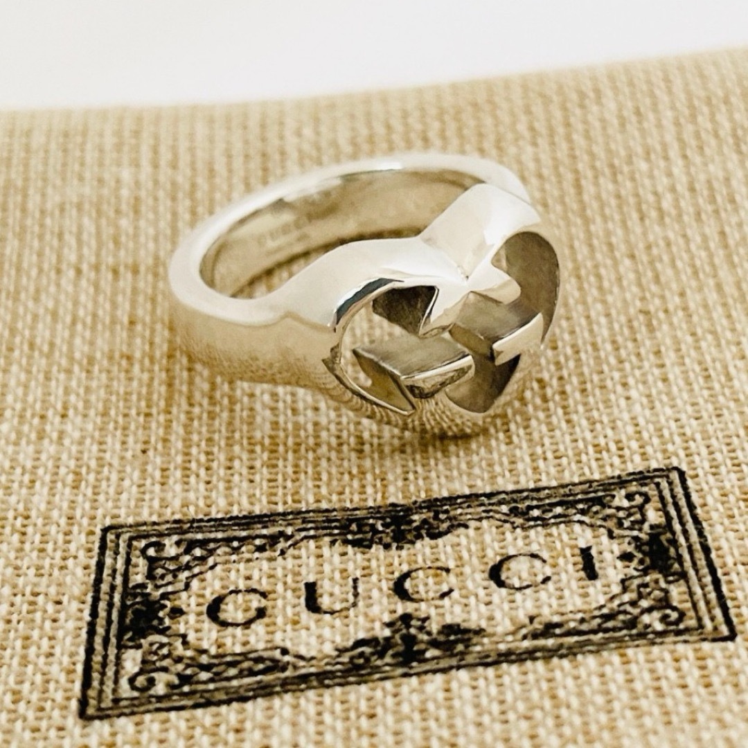 美品☆GUCCI グッチ リング 指輪 ラブリーハート GGロゴ 約12号 美品☆GUCCI グッチ リング 指輪 ラブリーハート GGロゴ 約12号
