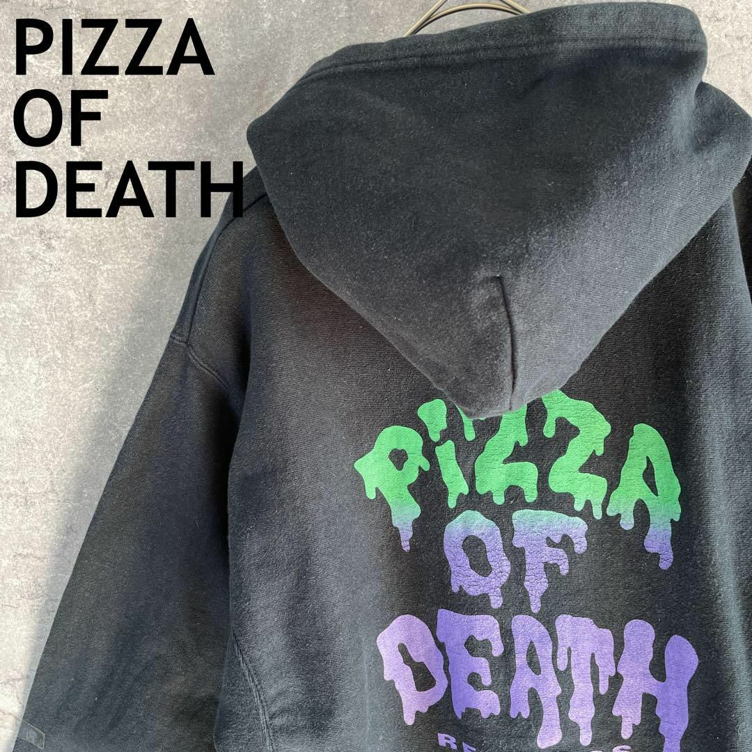 pizza of death 横山健 スウェットパーカー Mメンズ 黒L2 pizza of death 横山健 スウェットパーカー Mメンズ 黒L2