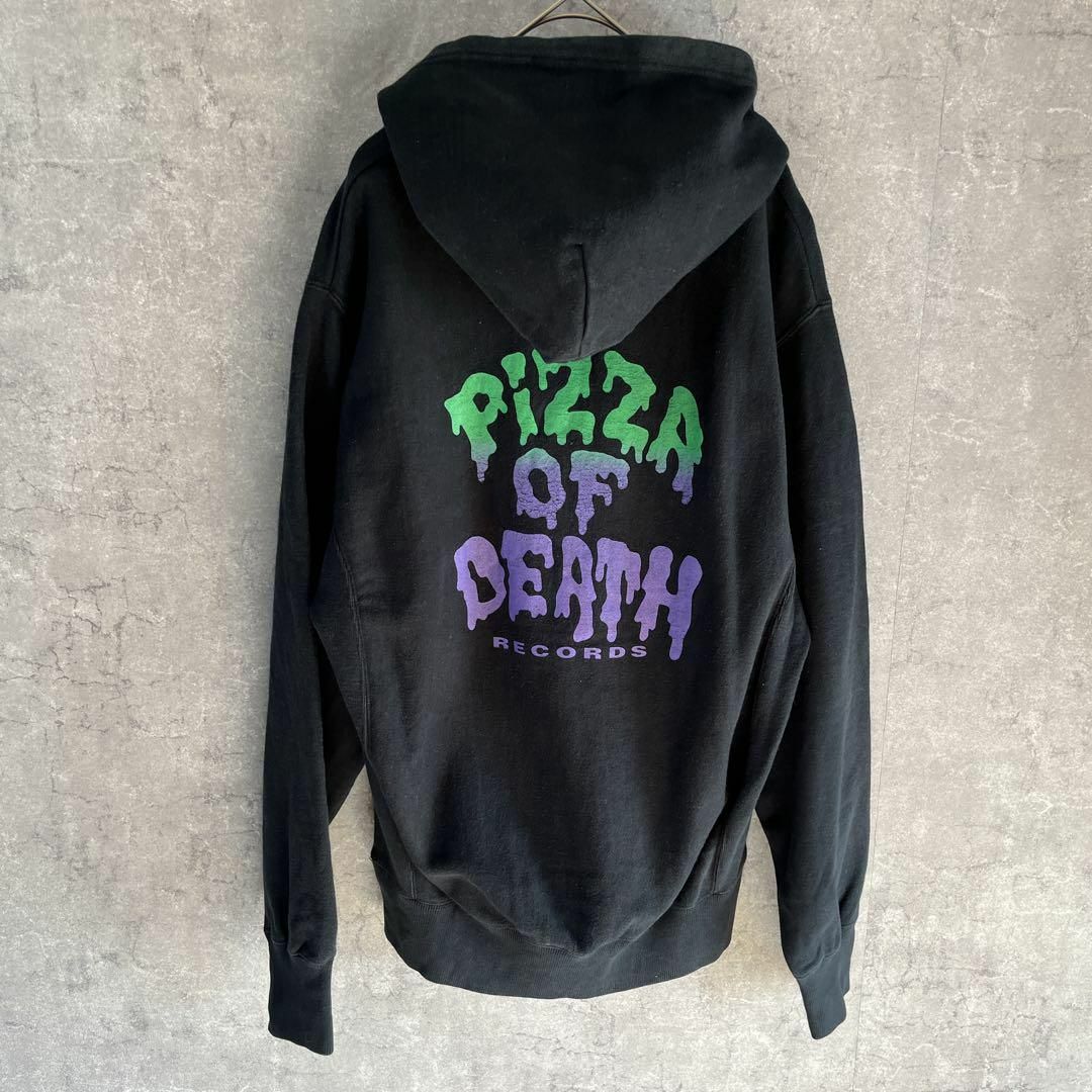 pizza of death 横山健 スウェットパーカー Mメンズ 黒L2 pizza of death 横山健 スウェットパーカー Mメンズ 黒L2