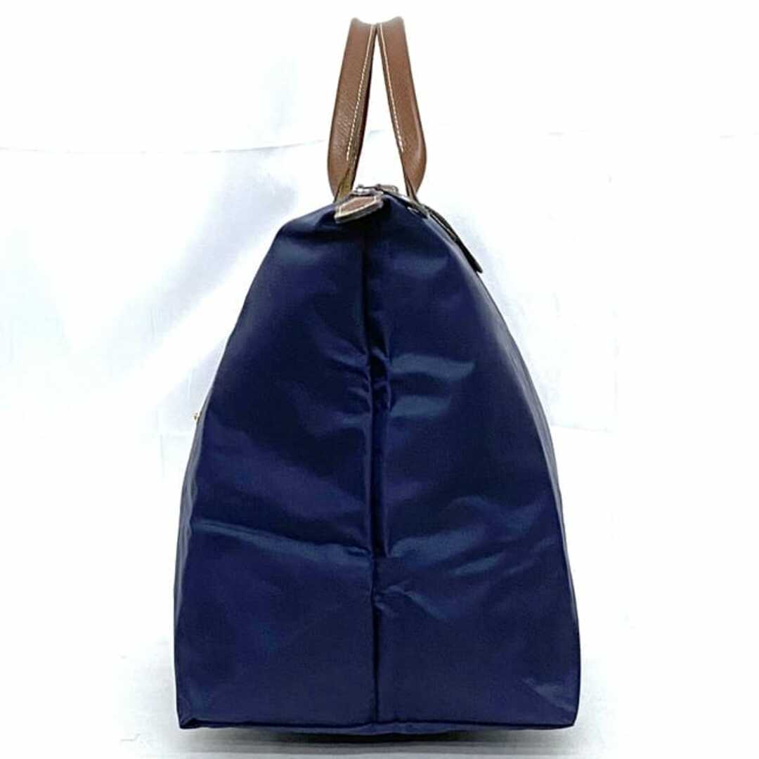 LONGCHAMP - ロンシャン トートバッグ ネイビー ブラウン プリ LONGCHAMP - ロンシャン トートバッグ ネイビー ブラウン プリ