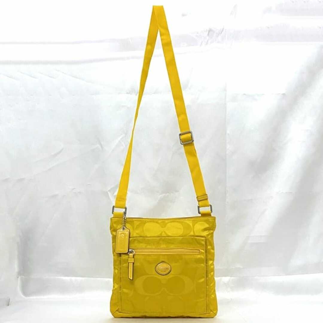 COACH - コーチ ショルダーバッグ イエロー シグネチャー F77408 COACH - コーチ ショルダーバッグ イエロー シグネチャー F77408