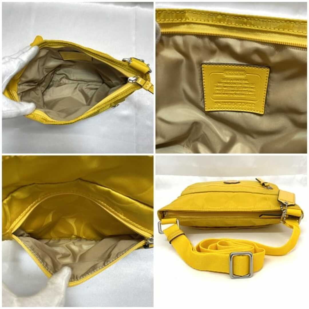 COACH - コーチ ショルダーバッグ イエロー シグネチャー F77408 COACH - コーチ ショルダーバッグ イエロー シグネチャー F77408