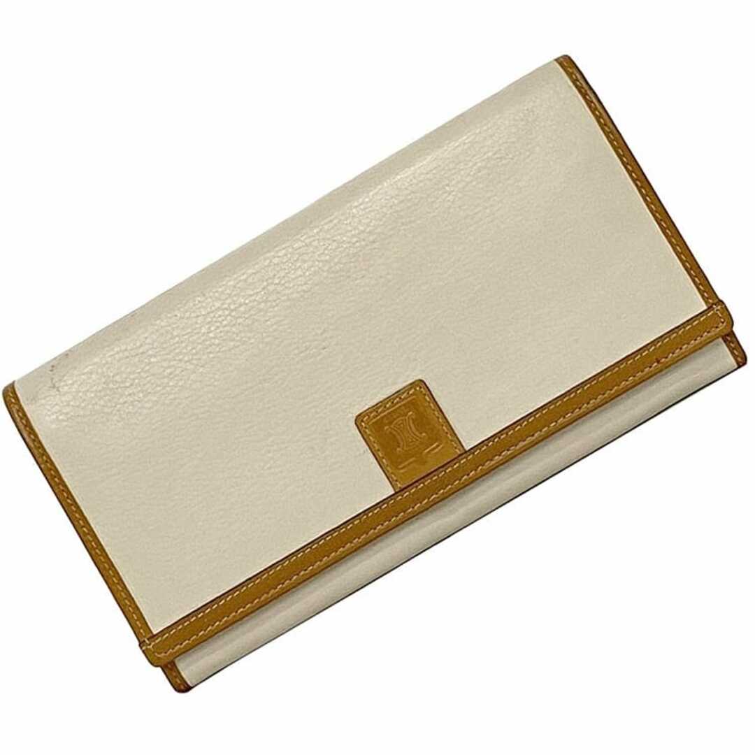 CELINE - セリーヌ 二つ折り 長財布 ホワイト ベージュ マカダム CELINE - セリーヌ 二つ折り 長財布 ホワイト ベージュ マカダム