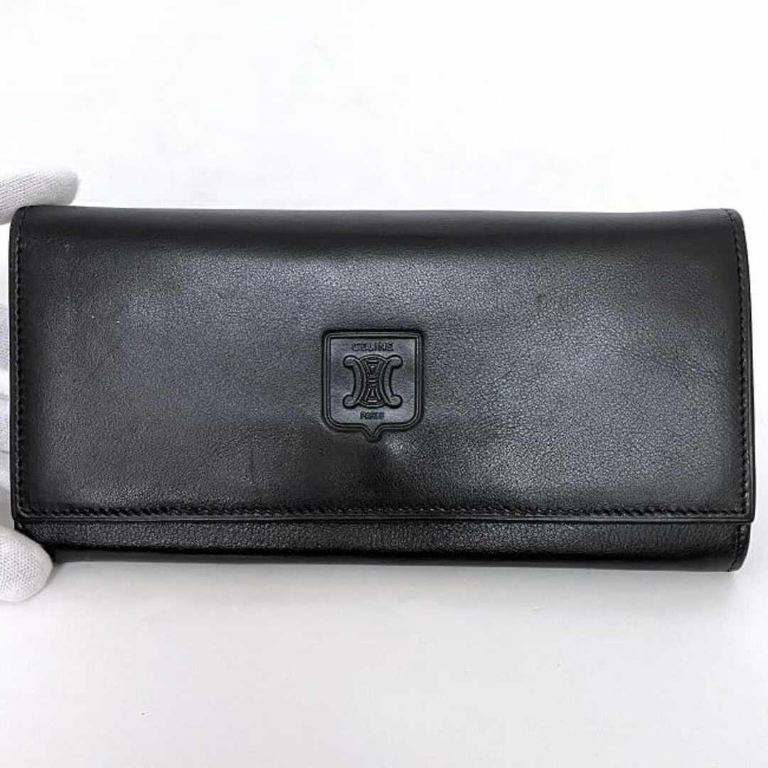 CELINE - セリーヌ 二つ折り がま口 長財布 ブラック 美品 財布 CELINE - セリーヌ 二つ折り がま口 長財布 ブラック 美品 財布