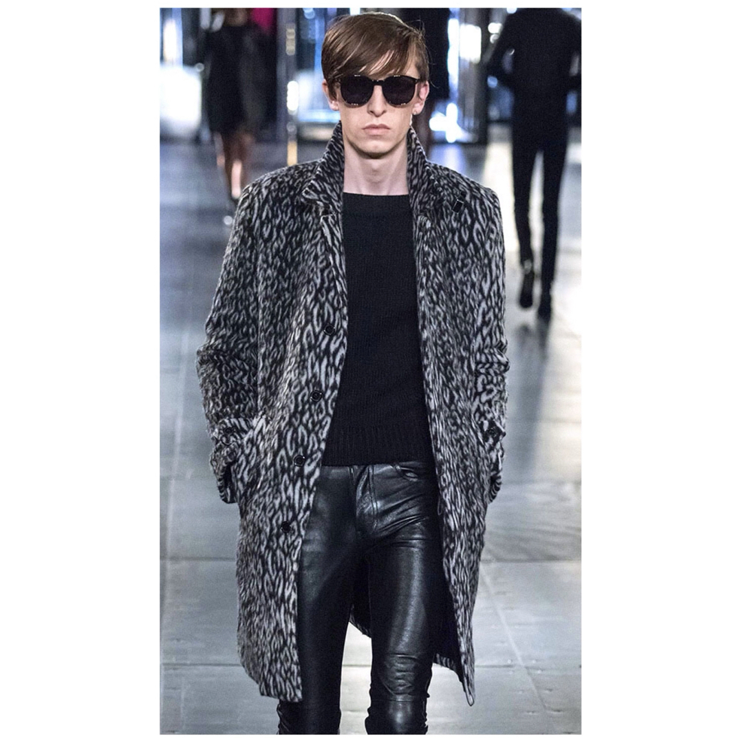 15AW サンローランパリ レオパード チェスターコート 46 ロング 15AW サンローランパリ レオパード チェスターコート 46 ロング