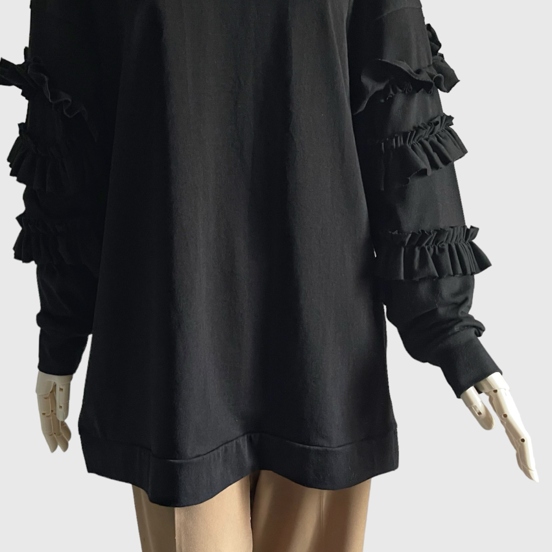 ENFOLD エンフォルド SCREW-SLEEVE PULLOVER ブラック ENFOLD エンフォルド SCREW-SLEEVE PULLOVER ブラック