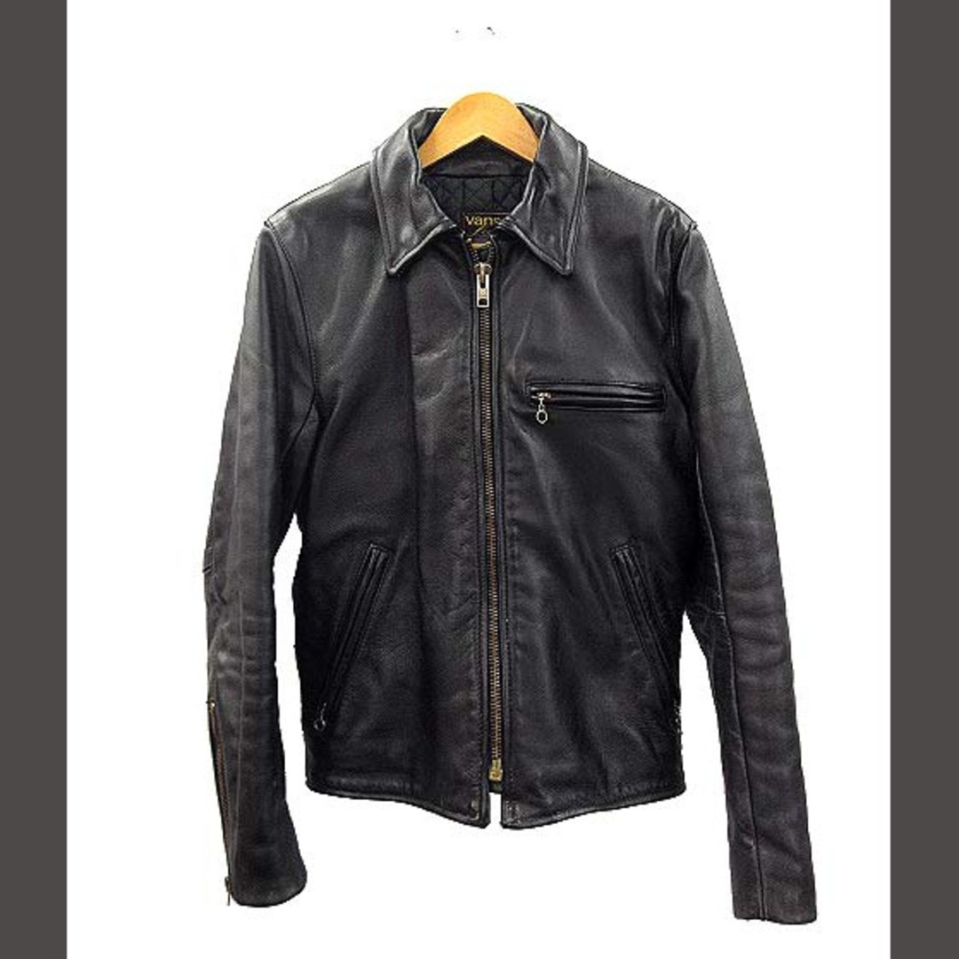 バンソン VANSON レザー シングルライダース ジャケット 襟付き 36 バンソン VANSON レザー シングルライダース ジャケット 襟付き 36