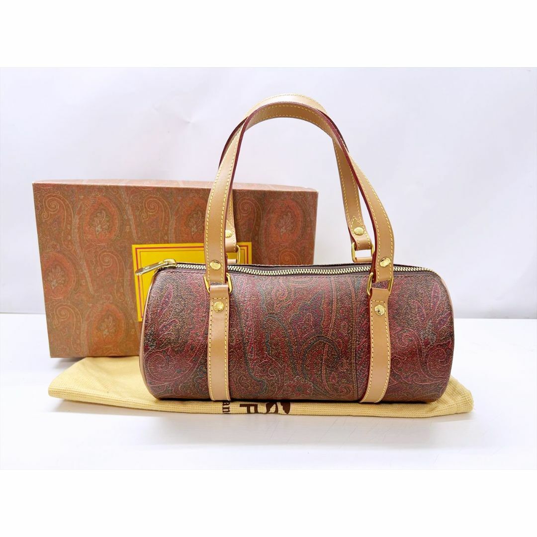 ETRO - 未使用保管　美品　ETRO　エトロ　ペイズリー　PVC　筒形　ハンドバッグ
