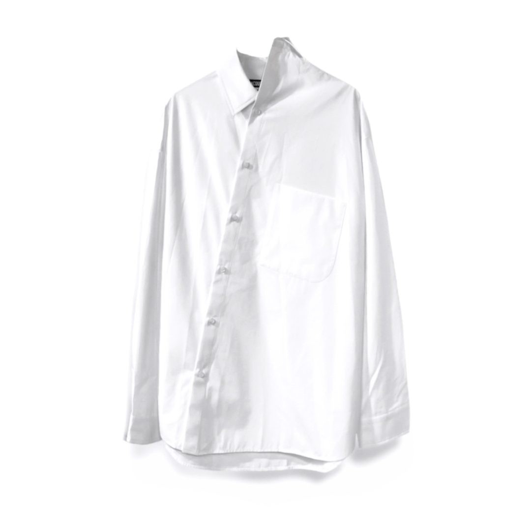 JACQUEMUS Cuadro アシンメトリー シャツ ポプリン 48 JACQUEMUS Cuadro アシンメトリー シャツ ポプリン 48