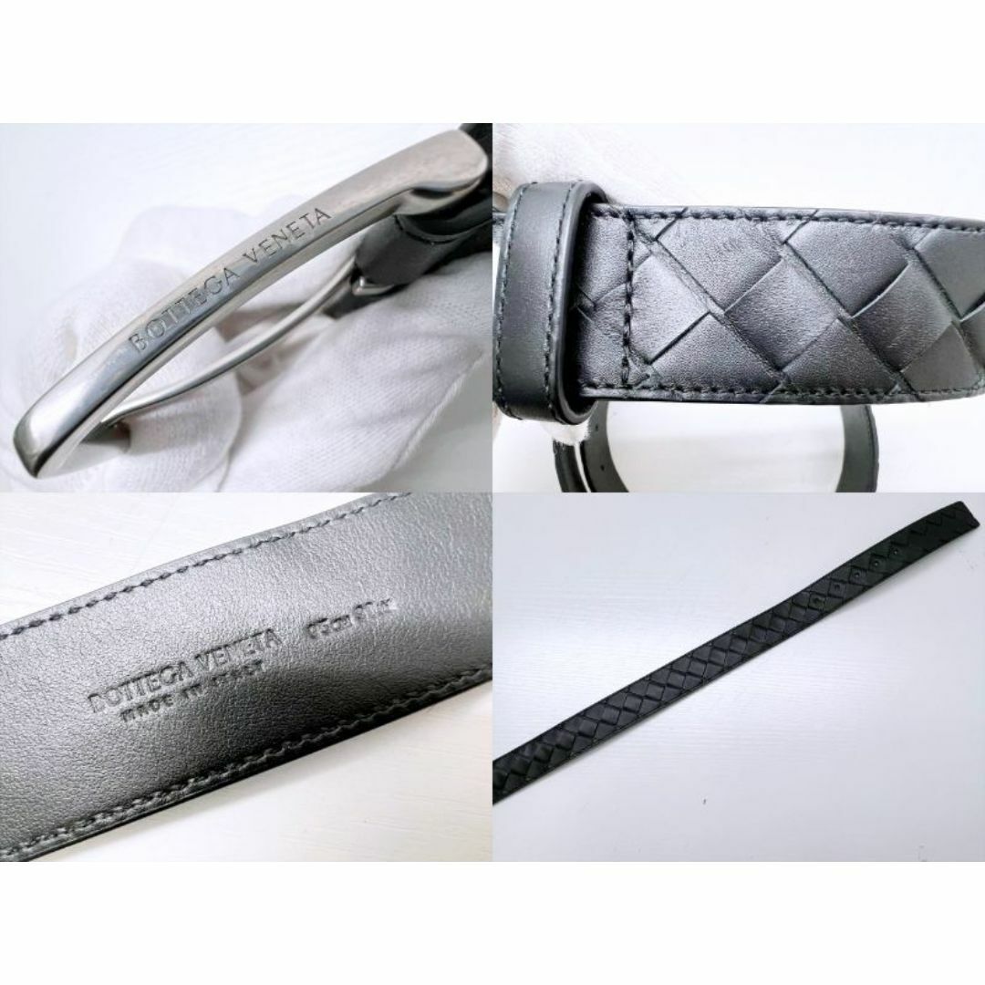 現行 美品 ボッテガヴェネタ イントレチャートベルト 黒 95 609182 現行 美品 ボッテガヴェネタ イントレチャートベルト 黒 95 609182