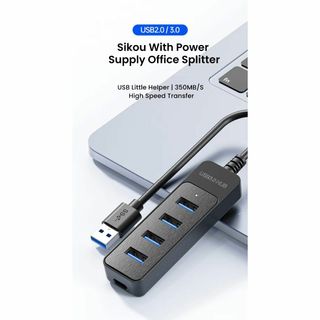 USBハブ　4in1　電源供給用typeC付き　新品・未使用(PC周辺機器)