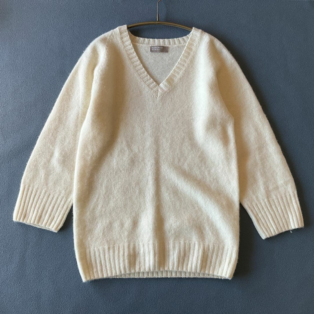 マーガレットハウエル ウールカシミヤ Vネックニット マーガレットハウエル ウールカシミヤ Vネックニット