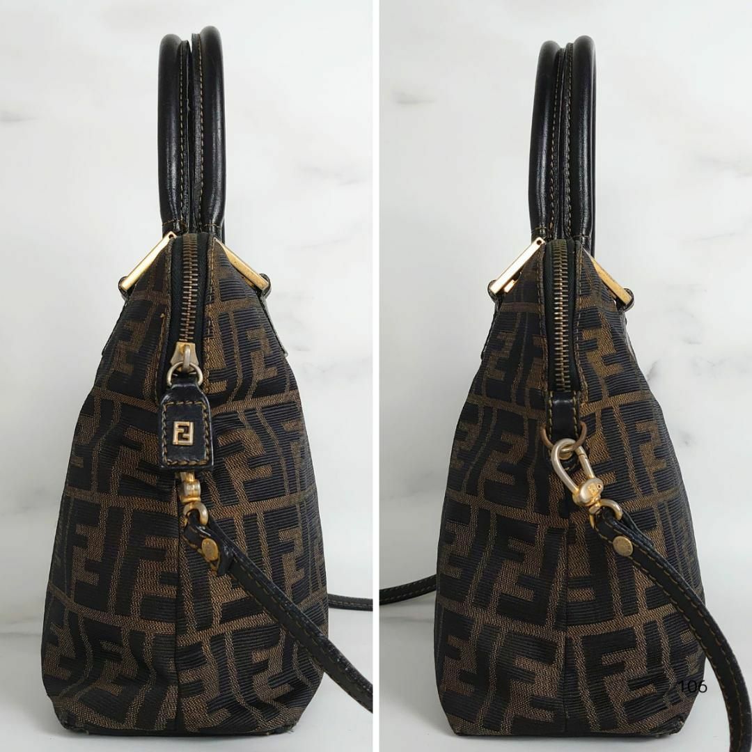 FENDI フェンディ ズッカ柄 FF金具 ハンドバッグ 2way FENDI フェンディ ズッカ柄 FF金具 ハンドバッグ 2way