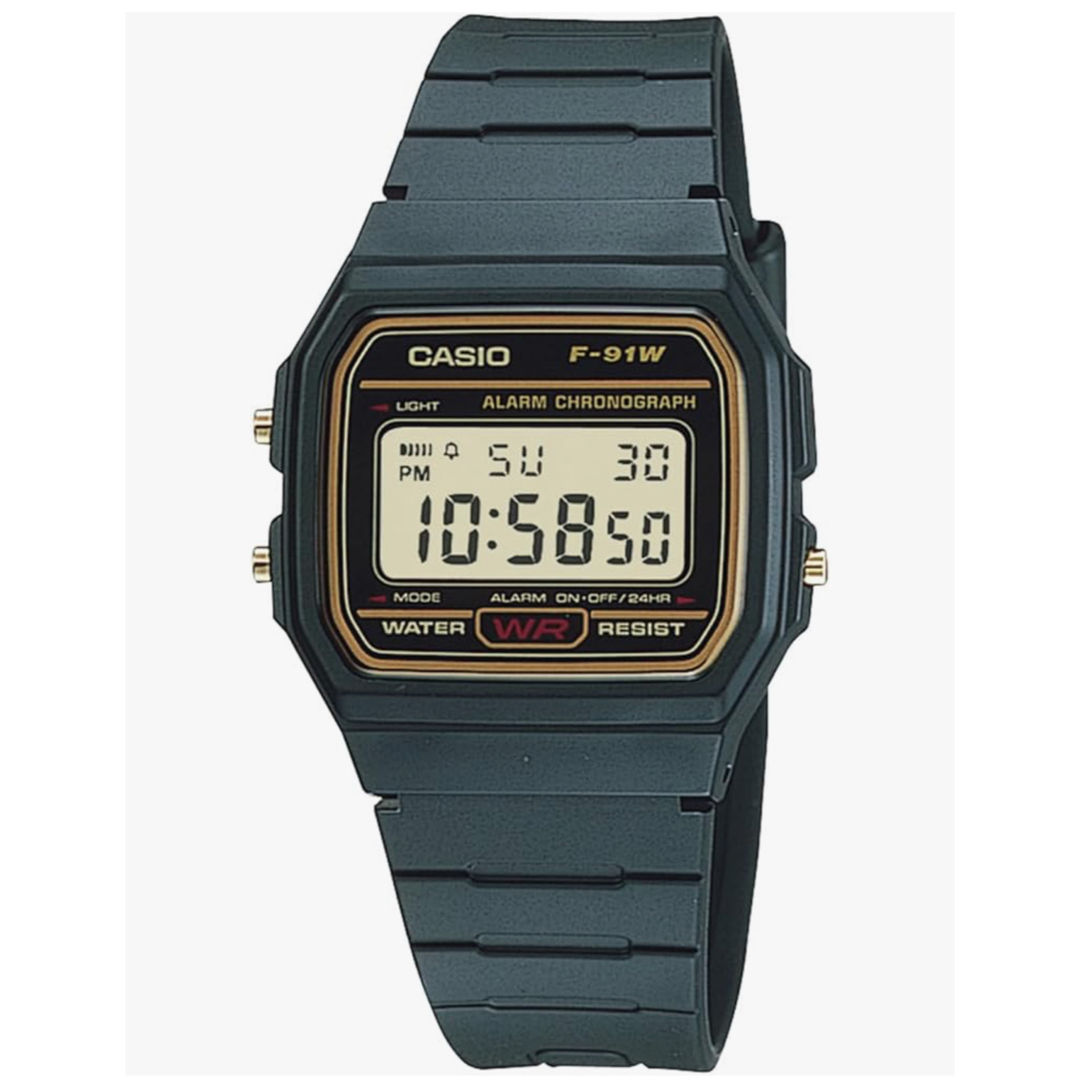 CASIO(カシオ)のCASIO F-91WG-9QJH ブラック×ゴールド メンズの時計(腕時計(デジタル))の商品写真