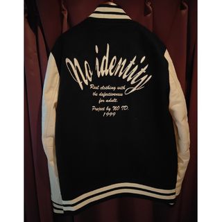 NO ID. - 美品 NO ID 本革切替刺繍スタジャン の通販 by NO ID. - 美品 NO ID 本革切替刺繍スタジャン の通販 by