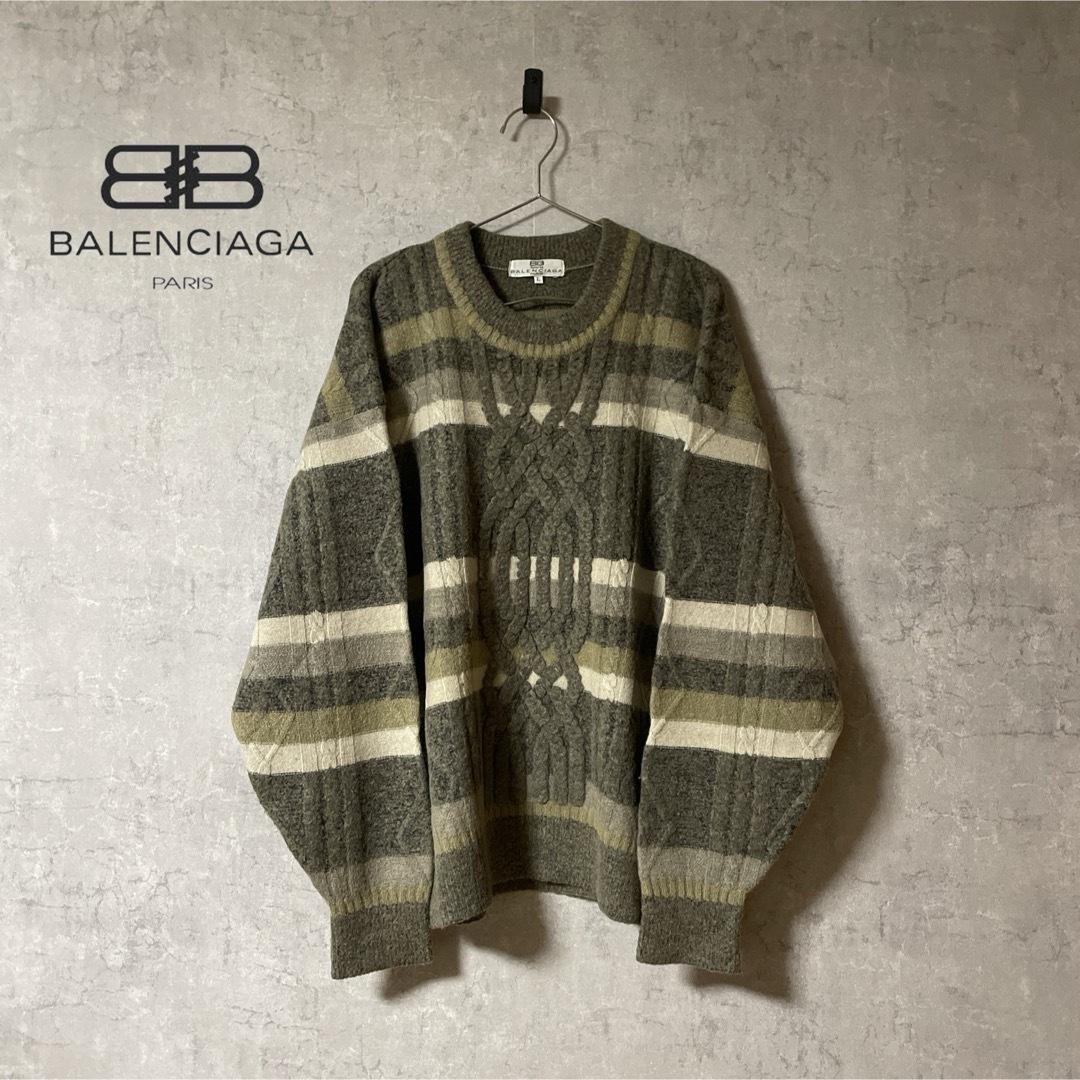BALENCIAGA バレンシアガ 90s 3D デザイン ニット セーター BALENCIAGA バレンシアガ 90s 3D デザイン ニット セーター