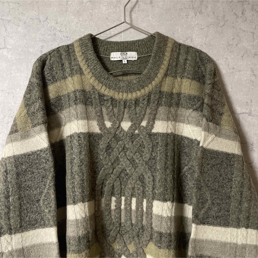 BALENCIAGA バレンシアガ 90s 3D デザイン ニット セーター BALENCIAGA バレンシアガ 90s 3D デザイン ニット セーター